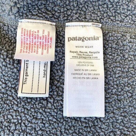 Patagonia Boys' Better Sweater Fleece Jacket XL (14) Full Zip Gray Zip Pockets - Picture 8 of 11